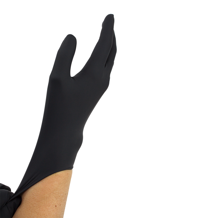 Dynarex Black Latex Exam Gloves - Image 2