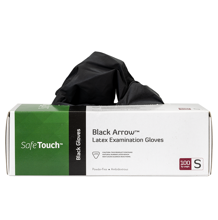 Dynarex Black Latex Exam Gloves - Image 4
