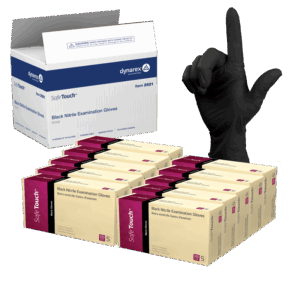 Dynarex Black Nitrile Exam Gloves - Powder Free