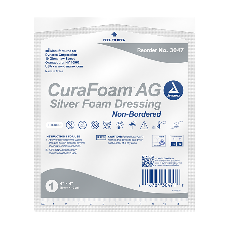 Dynarex CuraFoam AG – Silver Foam Dressing - Image 2