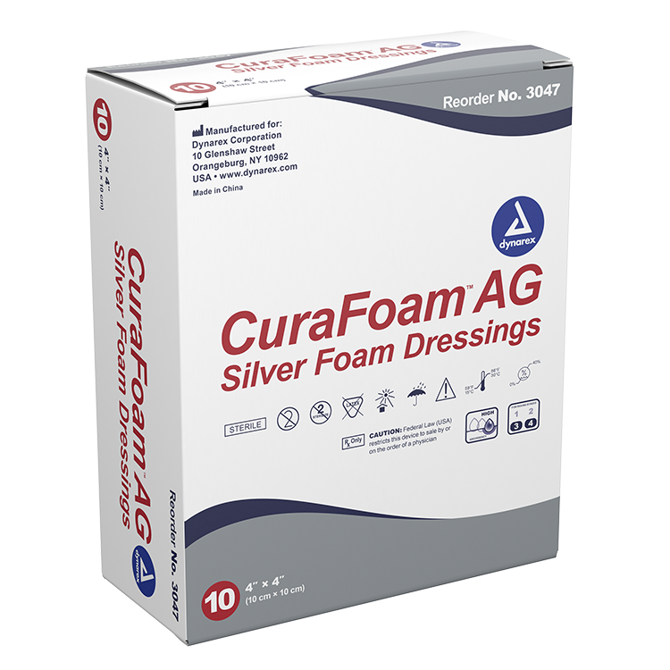 Dynarex CuraFoam AG – Silver Foam Dressing
