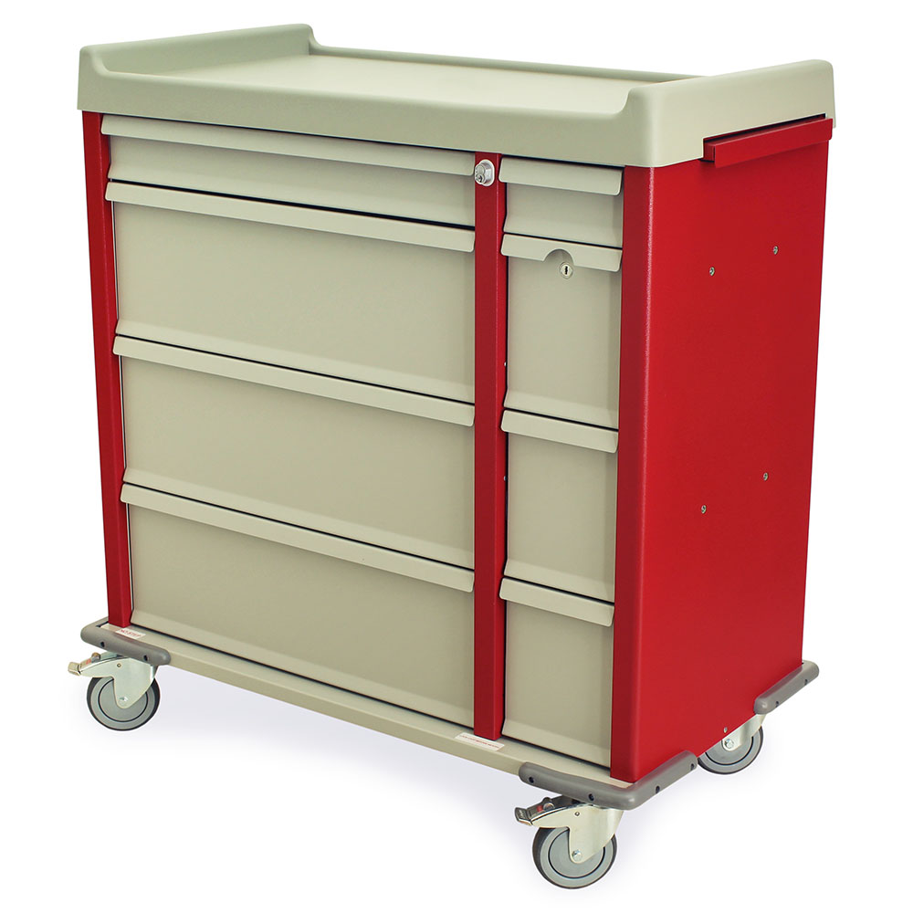 Harloff Aluminum Punch Card Medication Cart for Nursing Homes, 750 Punch Card Capacity, Key Lock, AL600PC - Image 2