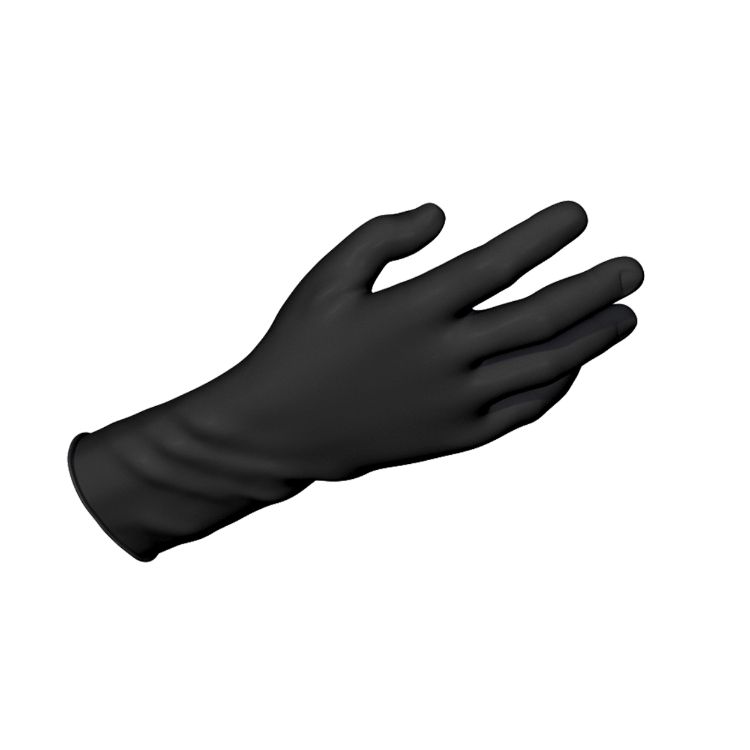 Dynarex Black Nitrile Exam Gloves - Powder Free - Image 2