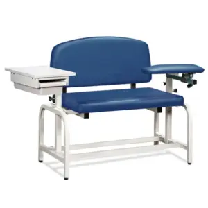 Clinton Lab X Series, Extra-Wide, Blood Chair with Padded Flip Arm and Drawer 66002
