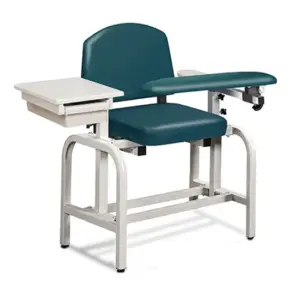 Clinton Lab X Series, Blood Drawing Chair with Padded Flip Arm and Drawer 66020