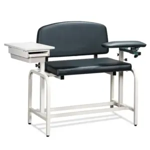 Clinton Lab X Series, Extra-Wide /Extra-Tall, Blood Chair/ Padded Flip Arm and Drawer 66092