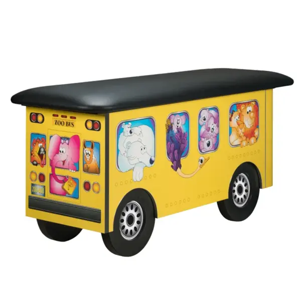 Clinton Zoo Bus with Animal Friends Pediatric Treatment Table 7020 - Image 2