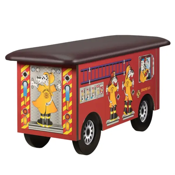 Clinton Engine K-9 with Dalmatian Firefighters Pediatric Treatment Table 7030 - Image 2
