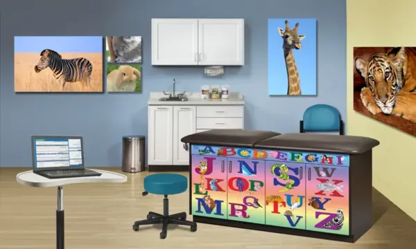 Clinton Alphabet Animals Pediatric Treatment Table 7955 - Image 2